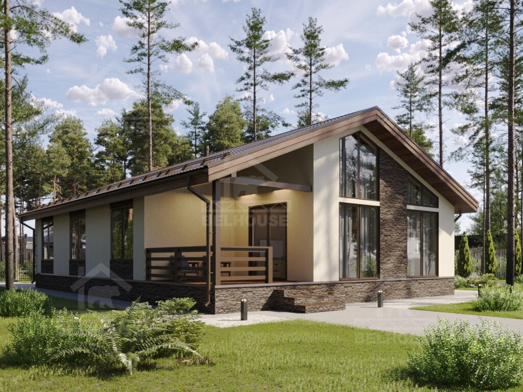 Дом из газобетона, проект №370к