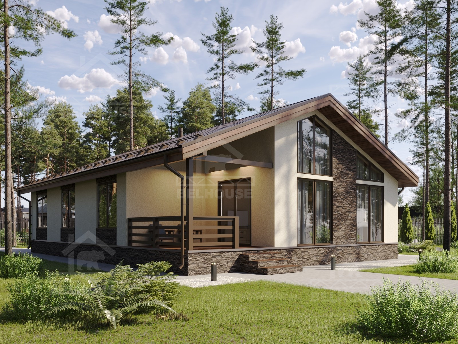 Дом из газобетона, проект №370к