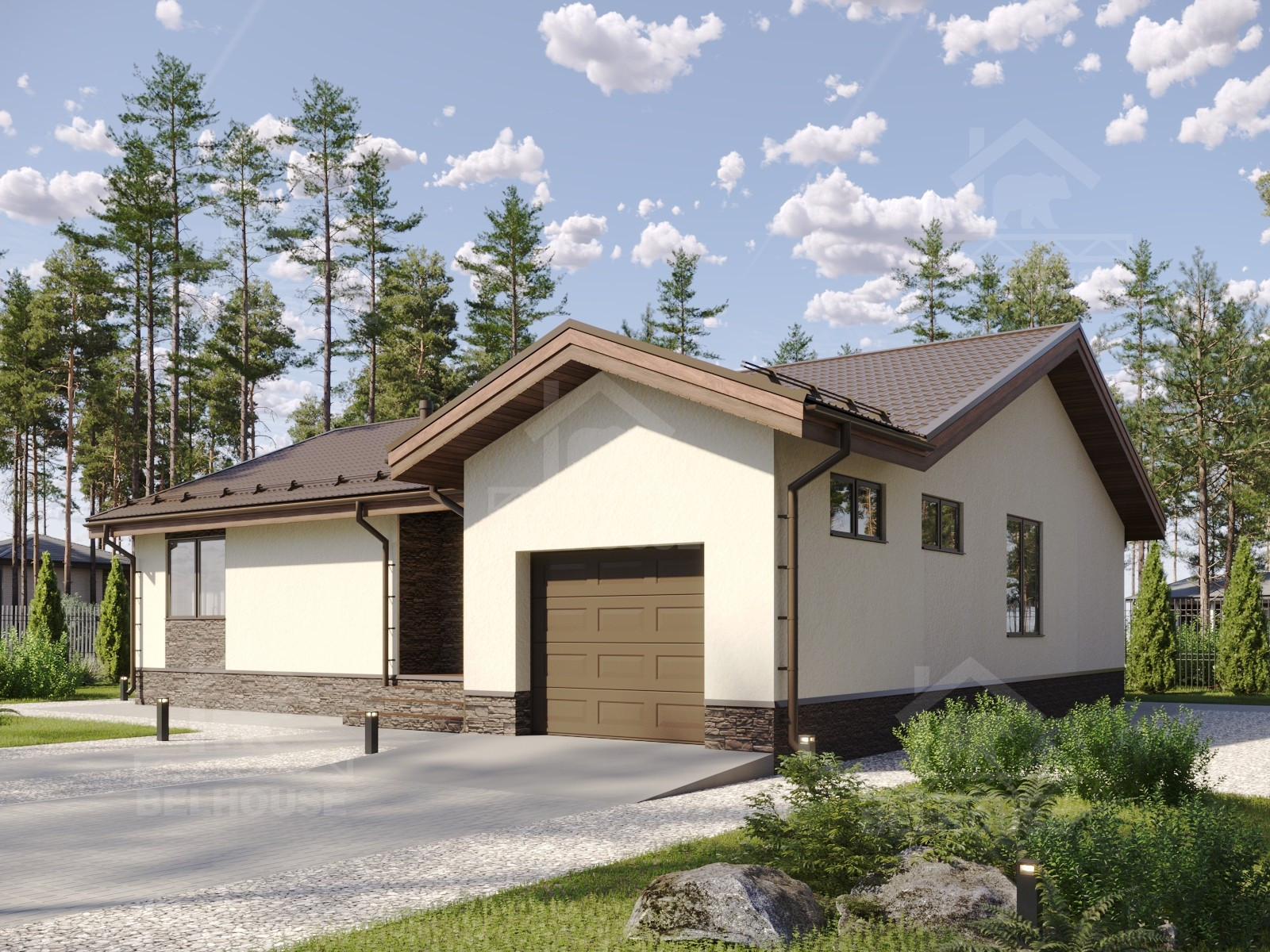 Дом из газобетона, проект №370к