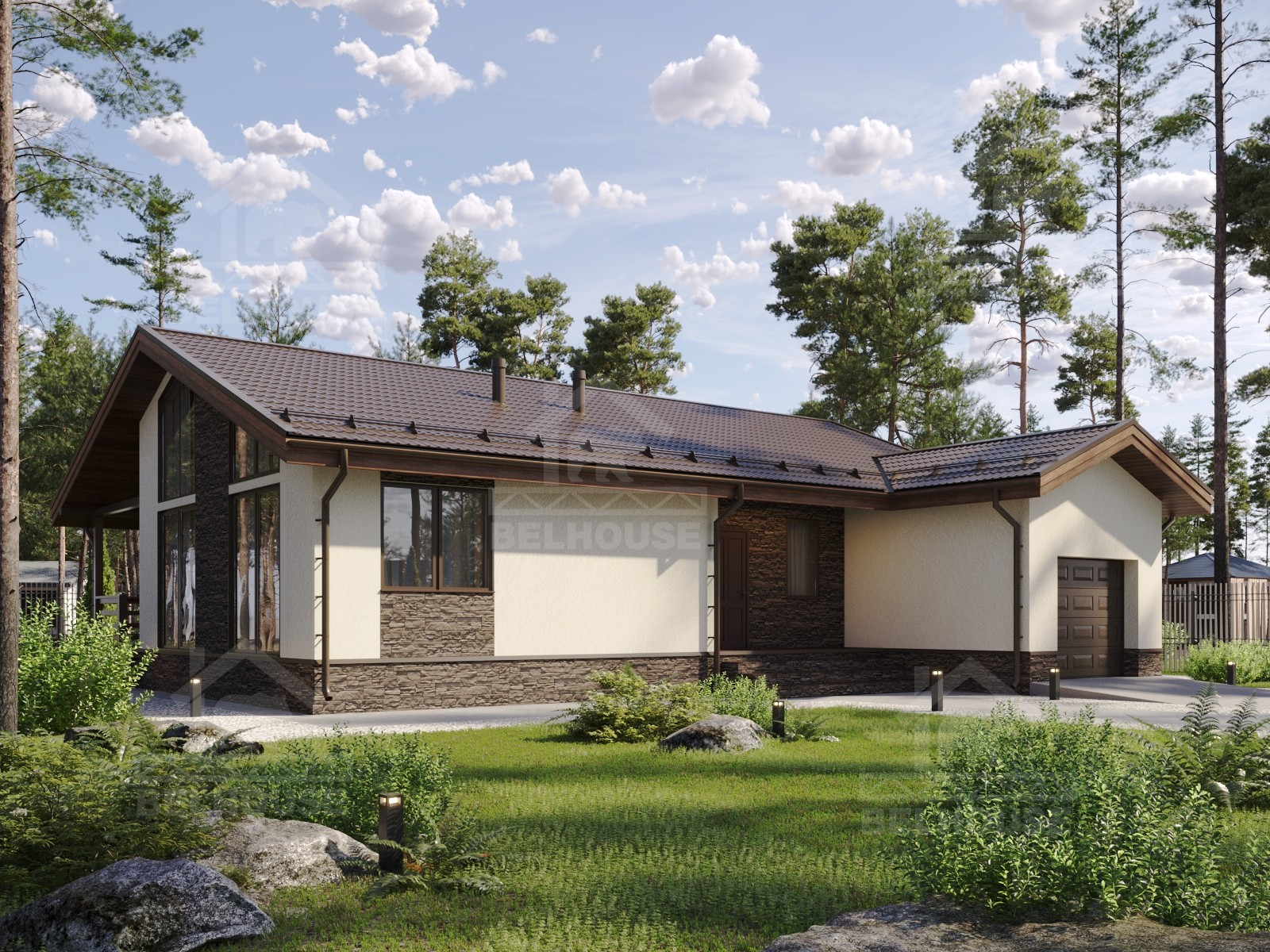 Дом из газобетона, проект №370к