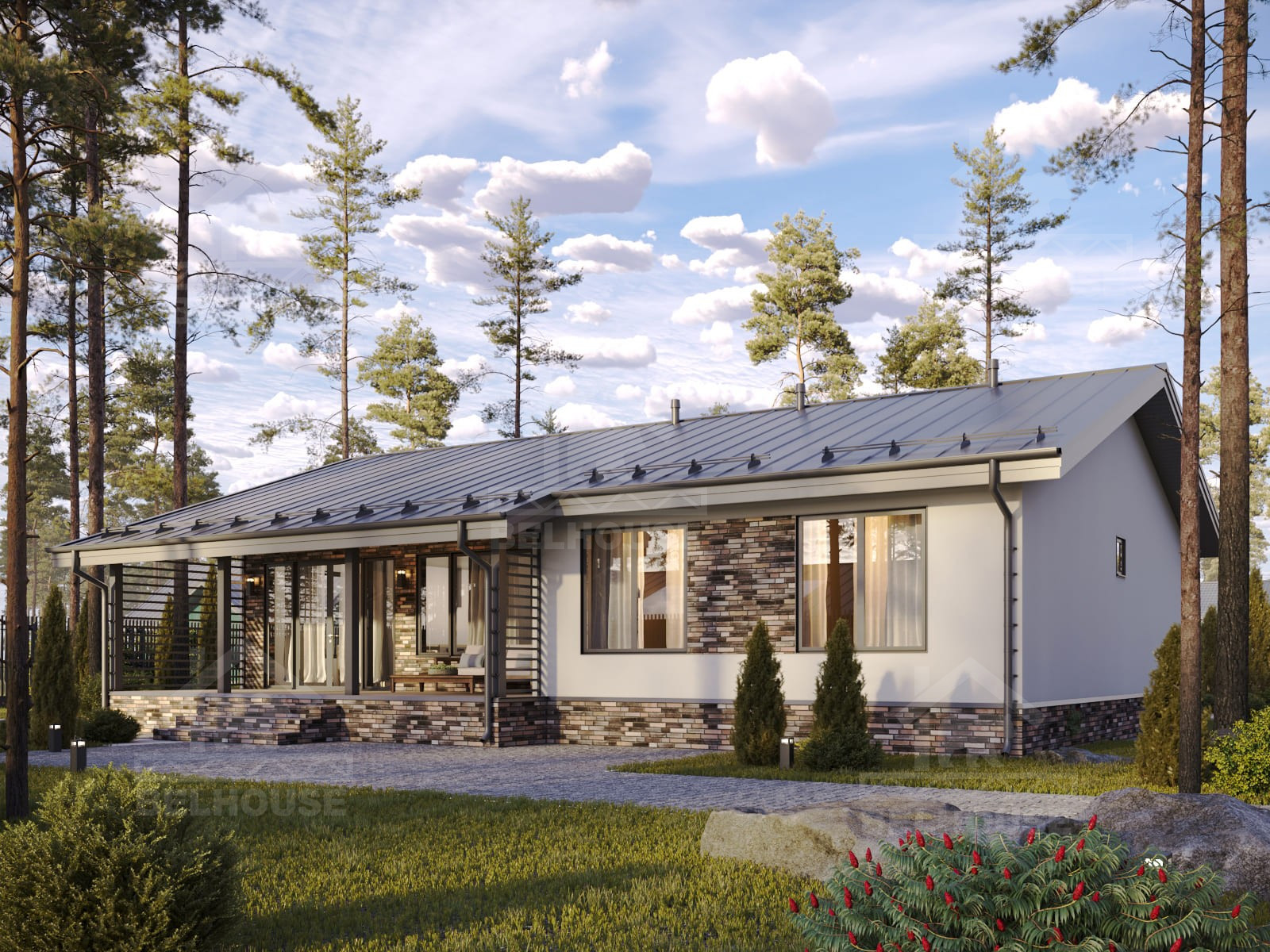 Дом из газобетона, проект №371к