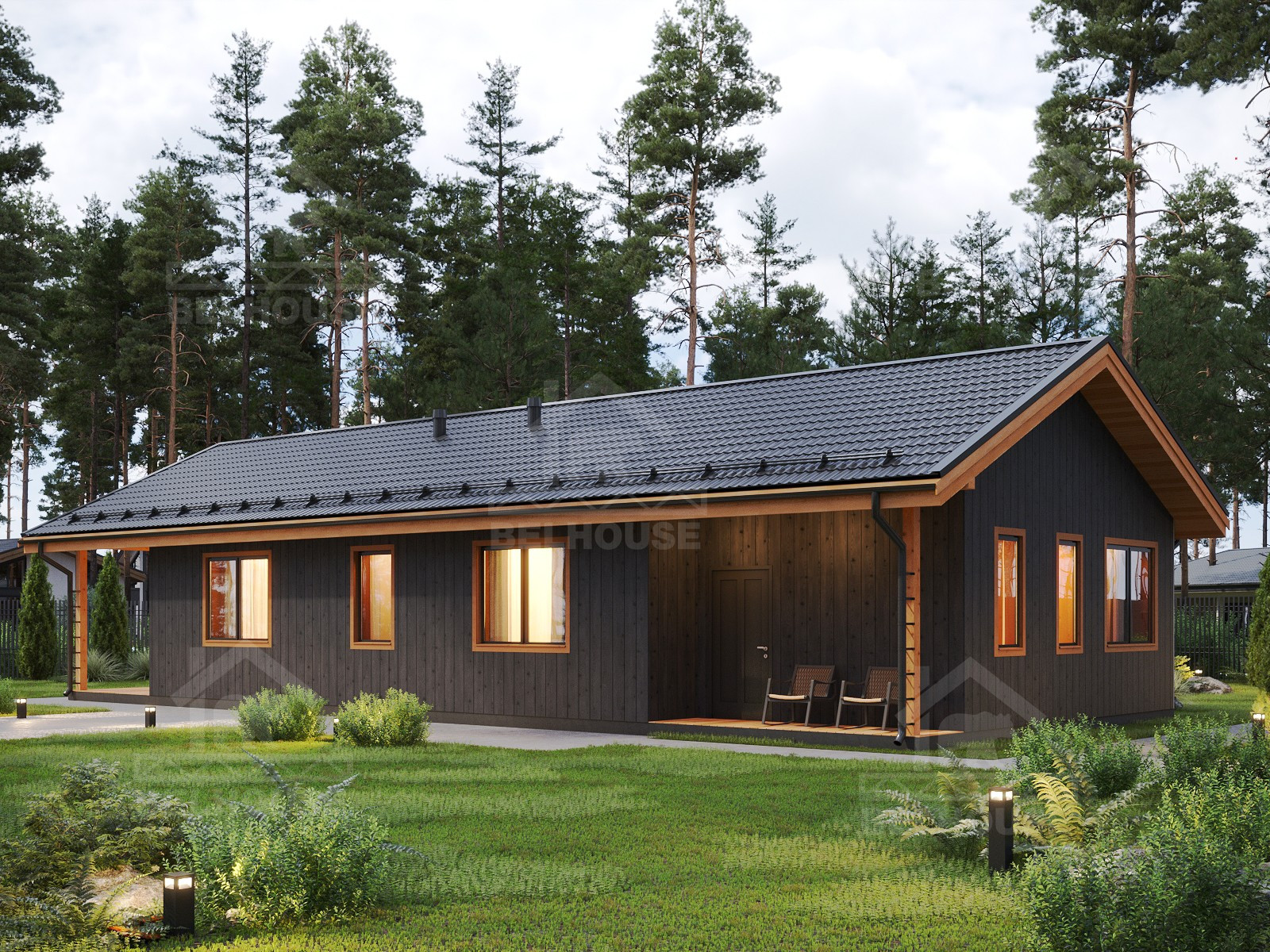 Дом из газобетона, проект №372к