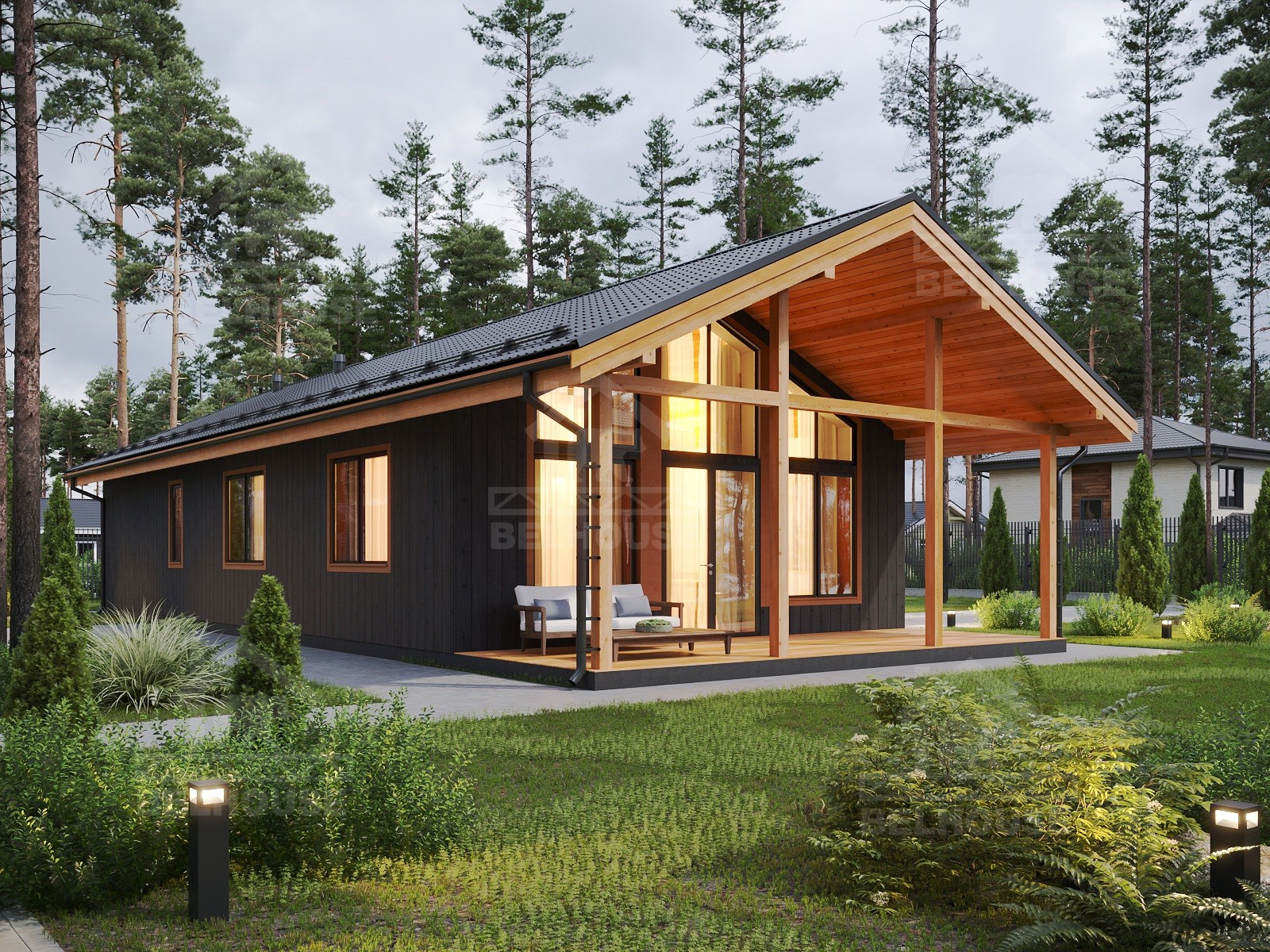 Дом из газобетона, проект №372к