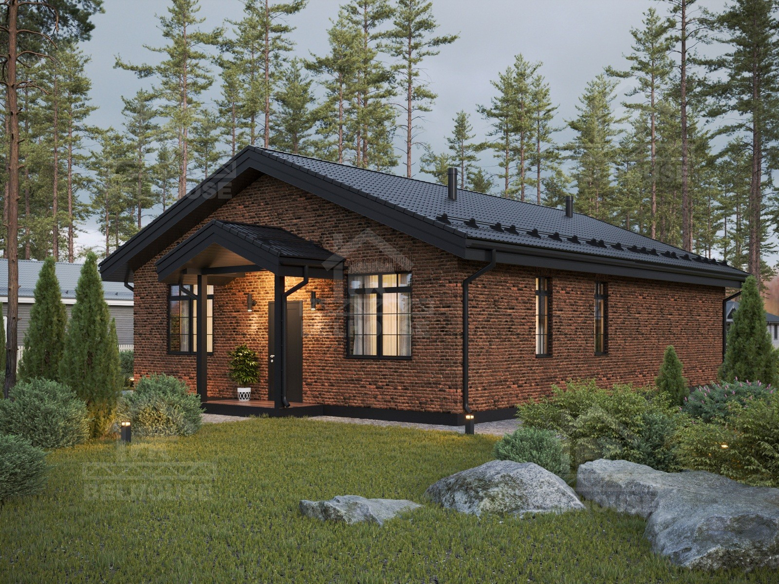 Дом из газобетона, проект №374к