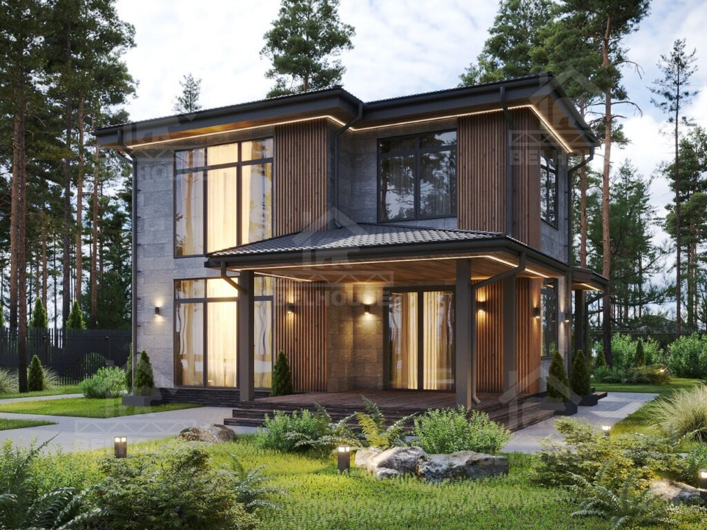 Дом из газобетона, проект №375к