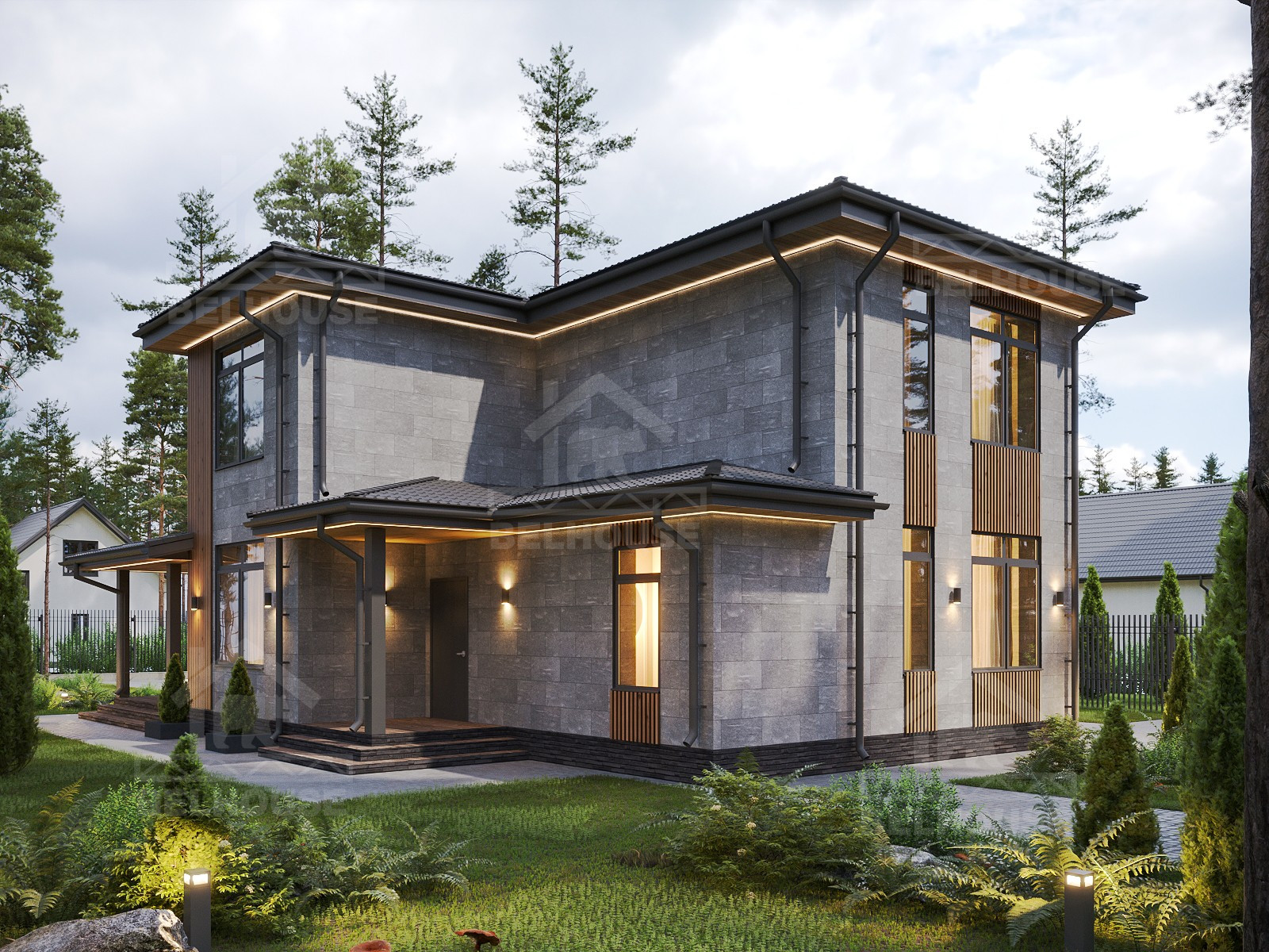 Дом из газобетона, проект №375к