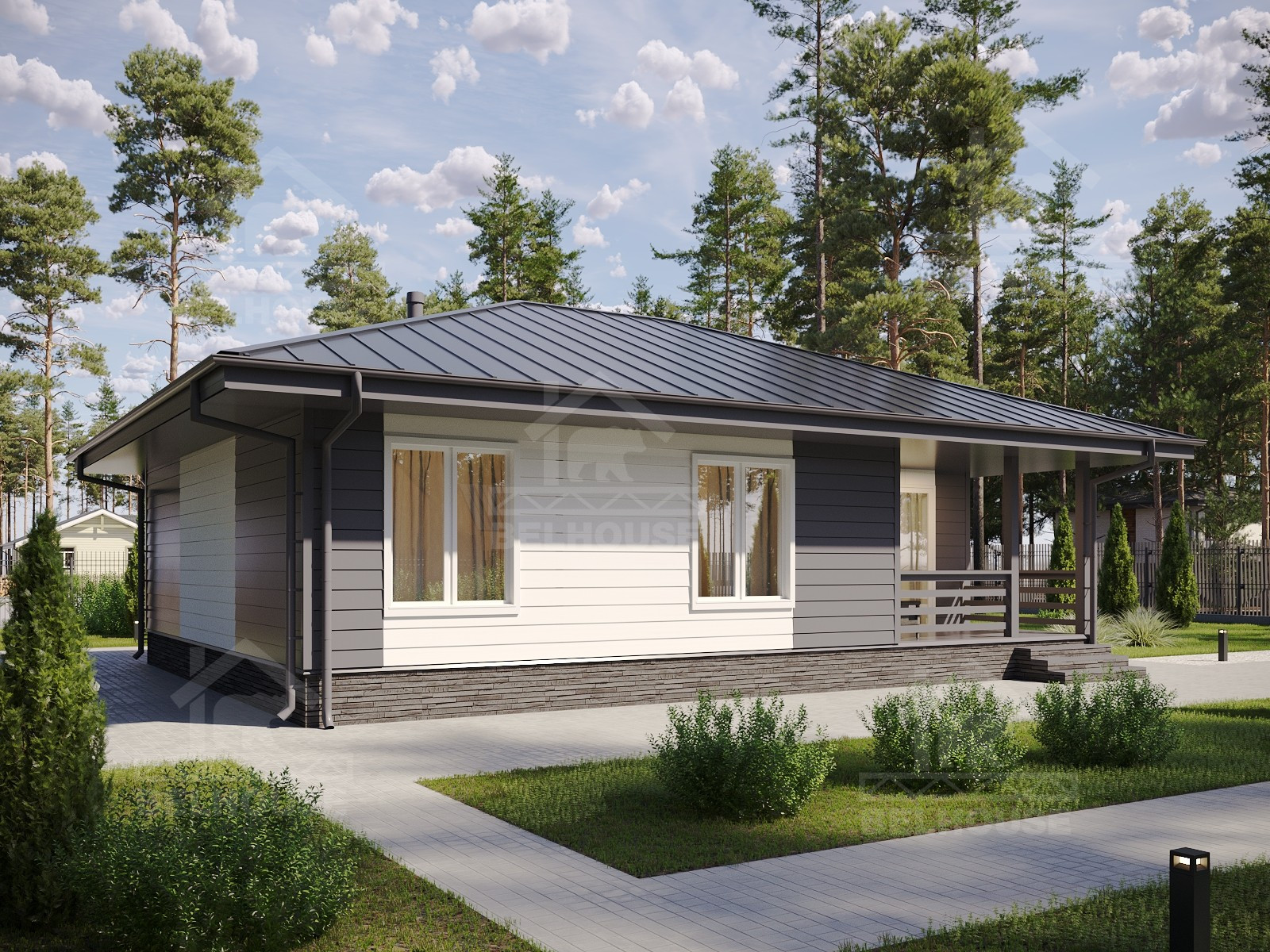 Каркасный дом, проект №376