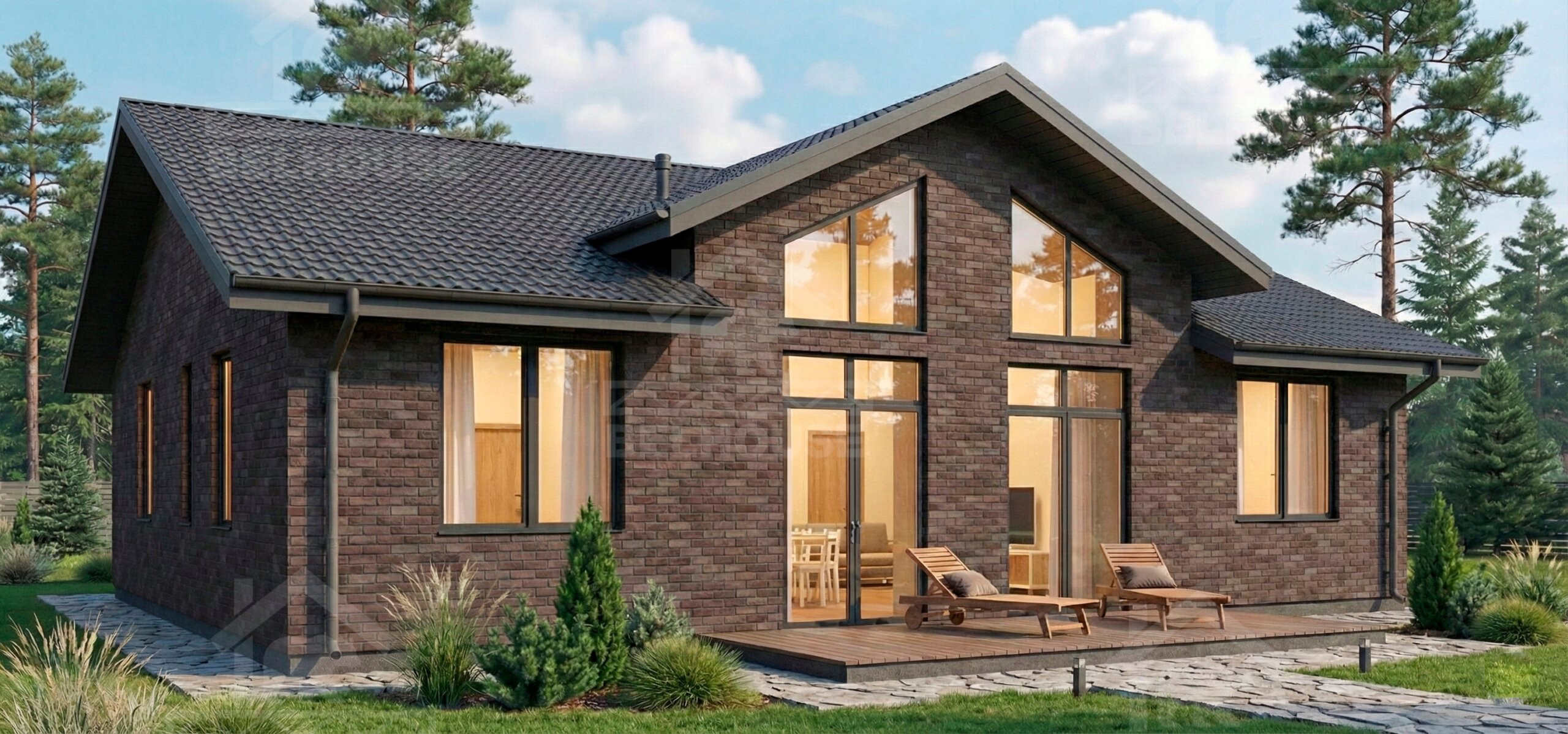 Дом из газобетона, проект №381к