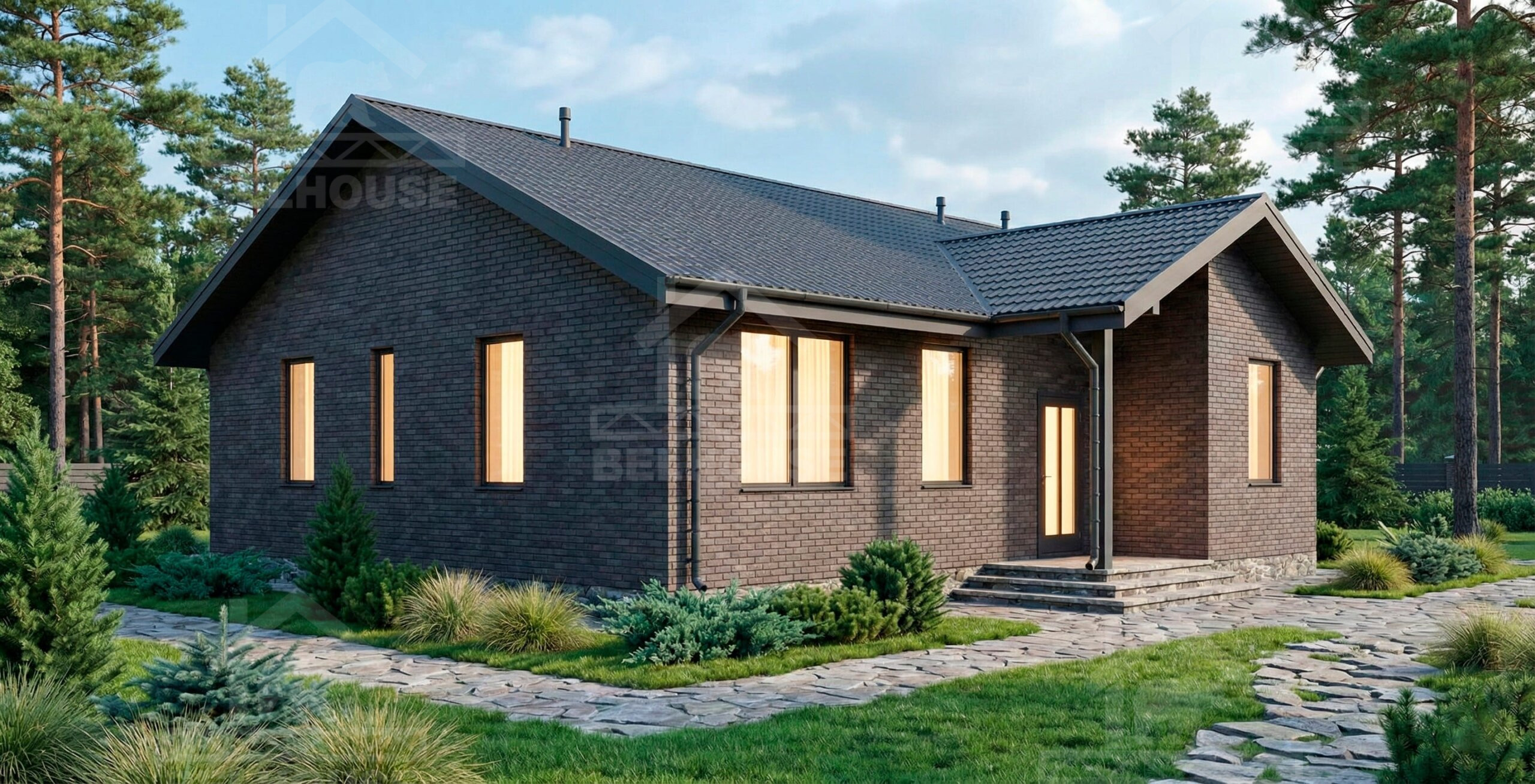 Дом из газобетона, проект №381к