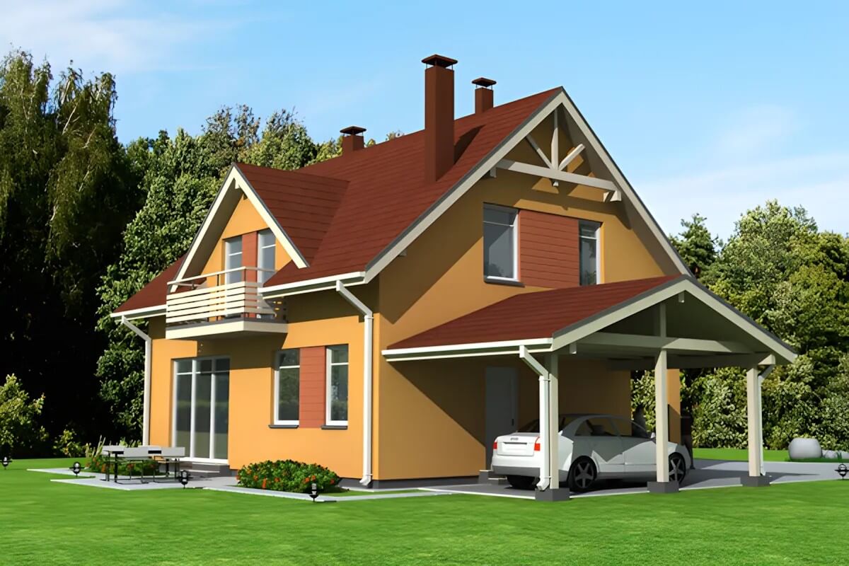 Каркасный дом, проект №90