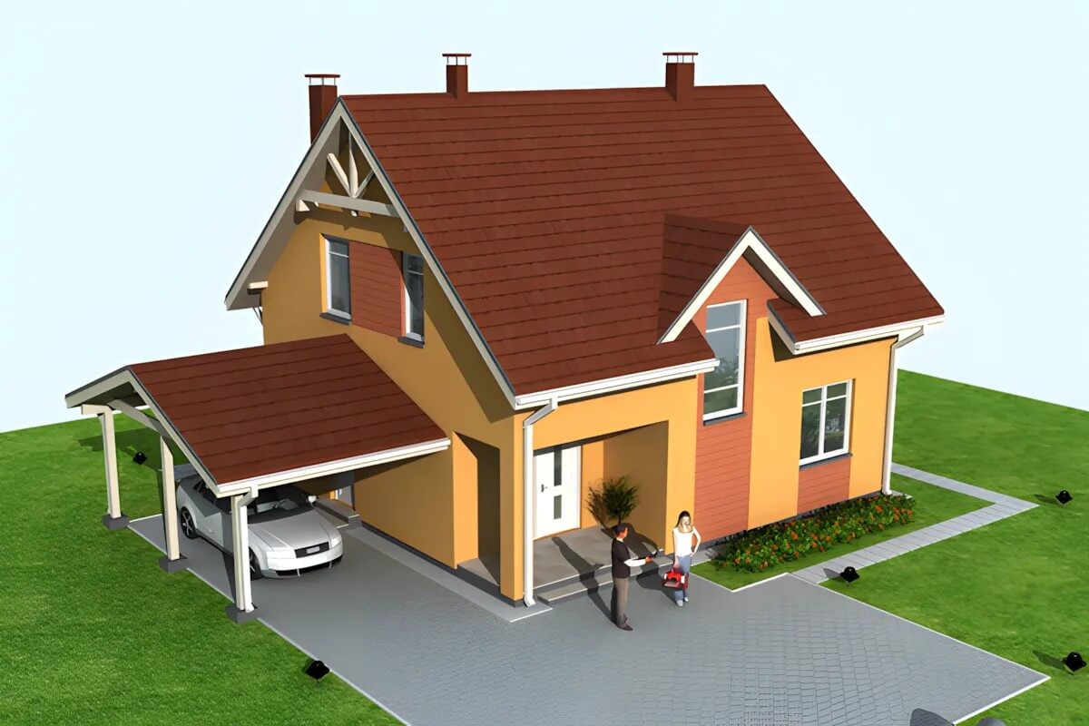 Каркасный дом, проект №90