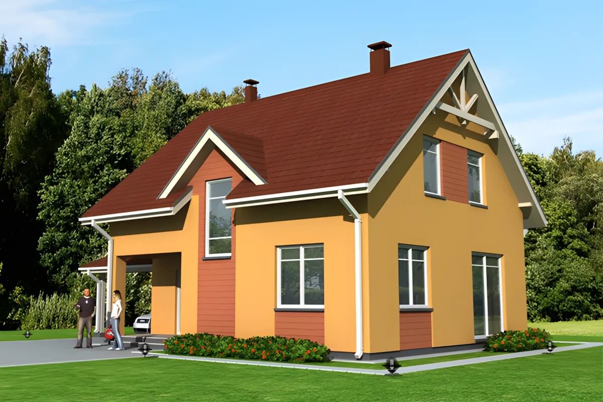 Каркасный дом, проект №90